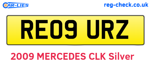 RE09URZ are the vehicle registration plates.
