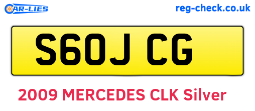 S60JCG are the vehicle registration plates.