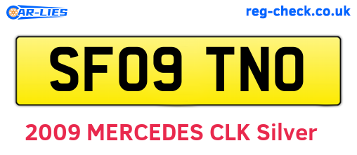 SF09TNO are the vehicle registration plates.