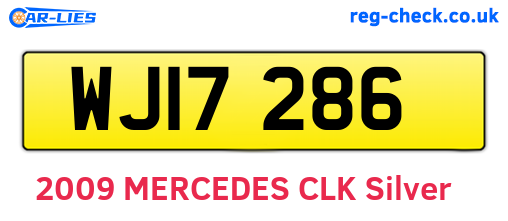 WJI7286 are the vehicle registration plates.