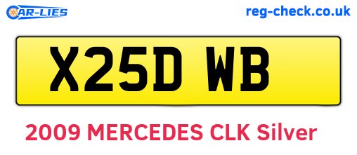 X25DWB are the vehicle registration plates.