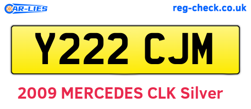 Y222CJM are the vehicle registration plates.