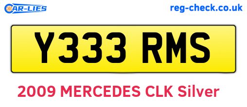 Y333RMS are the vehicle registration plates.