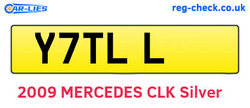 Y7TLL are the vehicle registration plates.