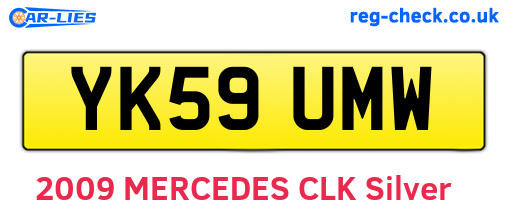 YK59UMW are the vehicle registration plates.