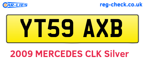 YT59AXB are the vehicle registration plates.