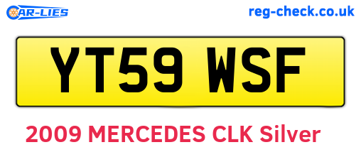 YT59WSF are the vehicle registration plates.