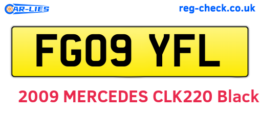 FG09YFL are the vehicle registration plates.