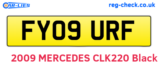 FY09URF are the vehicle registration plates.