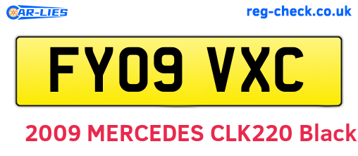 FY09VXC are the vehicle registration plates.