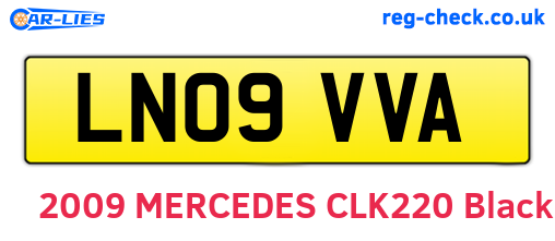 LN09VVA are the vehicle registration plates.