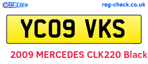 YC09VKS are the vehicle registration plates.