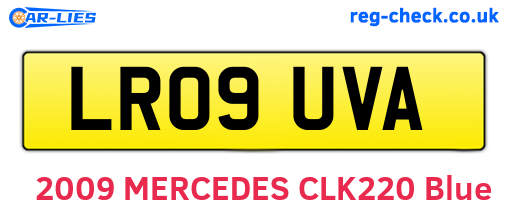 LR09UVA are the vehicle registration plates.