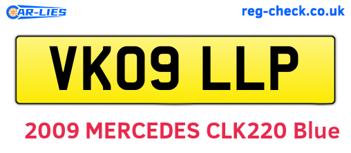 VK09LLP are the vehicle registration plates.