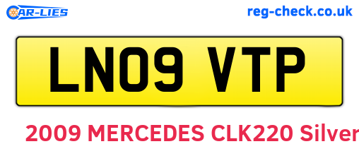 LN09VTP are the vehicle registration plates.