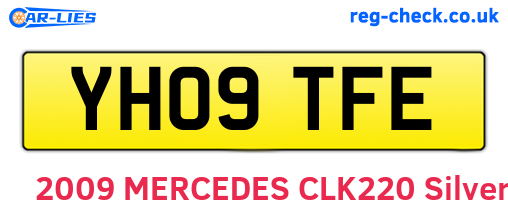 YH09TFE are the vehicle registration plates.