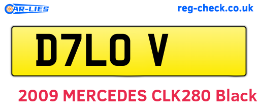 D7LOV are the vehicle registration plates.