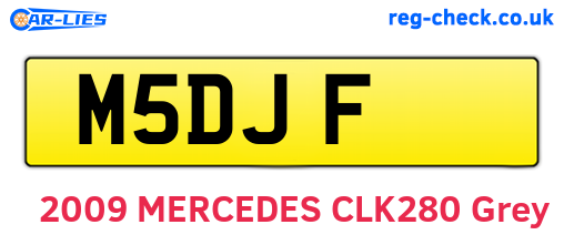 M5DJF are the vehicle registration plates.