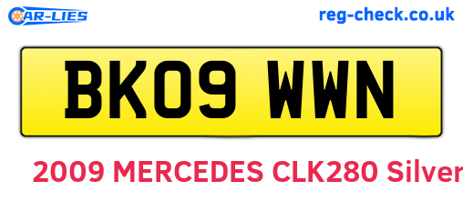 BK09WWN are the vehicle registration plates.