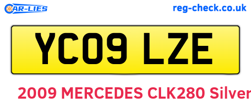 YC09LZE are the vehicle registration plates.