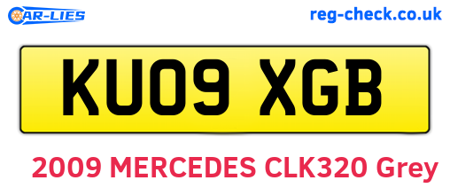KU09XGB are the vehicle registration plates.