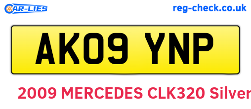 AK09YNP are the vehicle registration plates.