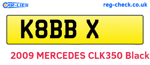K8BBX are the vehicle registration plates.