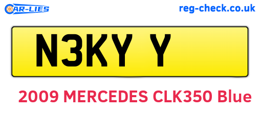 N3KYY are the vehicle registration plates.