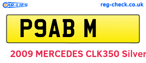 P9ABM are the vehicle registration plates.
