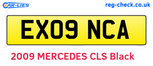 EX09NCA are the vehicle registration plates.