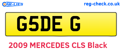 G5DEG are the vehicle registration plates.