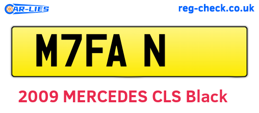 M7FAN are the vehicle registration plates.
