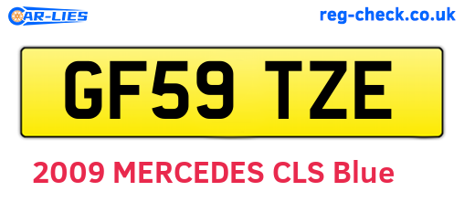 GF59TZE are the vehicle registration plates.
