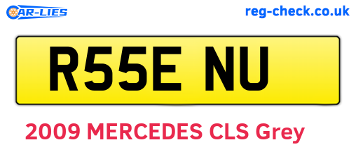 R55ENU are the vehicle registration plates.