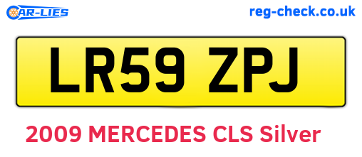 LR59ZPJ are the vehicle registration plates.