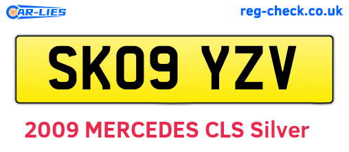 SK09YZV are the vehicle registration plates.