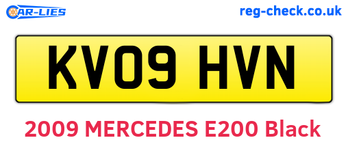 KV09HVN are the vehicle registration plates.