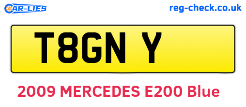 T8GNY are the vehicle registration plates.