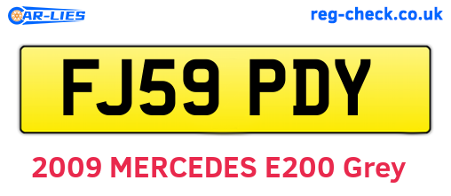 FJ59PDY are the vehicle registration plates.