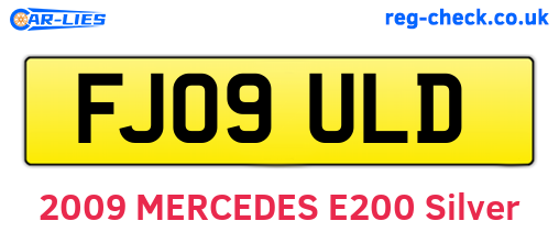 FJ09ULD are the vehicle registration plates.