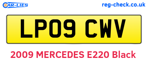 LP09CWV are the vehicle registration plates.