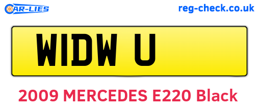 W1DWU are the vehicle registration plates.