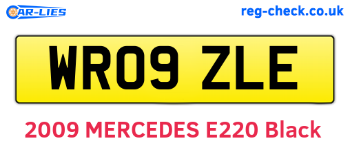 WR09ZLE are the vehicle registration plates.
