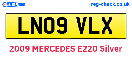 LN09VLX are the vehicle registration plates.