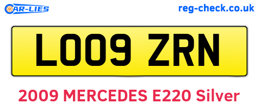 LO09ZRN are the vehicle registration plates.