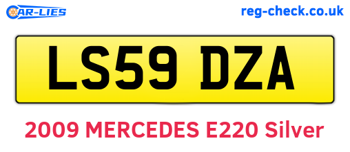 LS59DZA are the vehicle registration plates.