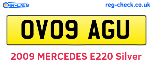 OV09AGU are the vehicle registration plates.