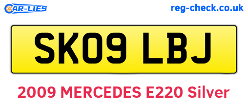 SK09LBJ are the vehicle registration plates.