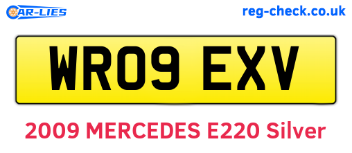 WR09EXV are the vehicle registration plates.