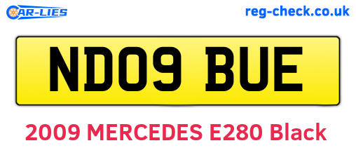 ND09BUE are the vehicle registration plates.
